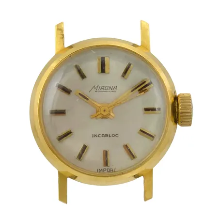 Damur Mirona, 18K guld, Ø20 mm, manuell - defekt urverk, bruksmärken, bruttovikt 10,5g Vikt: 10,5 g