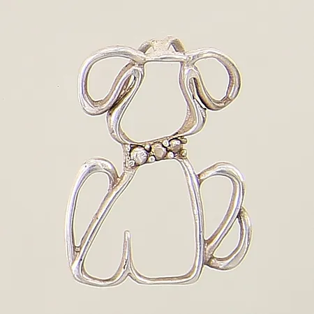Hänge hund 21x14,4mm silver 925/1000 Vikt: 1 g