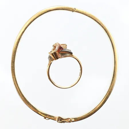 Diverse guld, defekt, 18K, 17,1g.