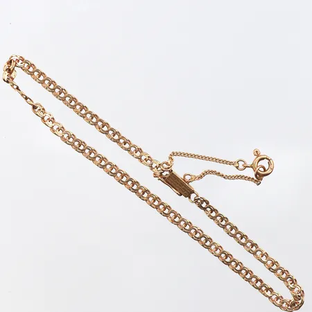 Armband Bismarck, 18,5cm, bredd: 2,6mm, säkerhetskedja, 18K Vikt: 3 g