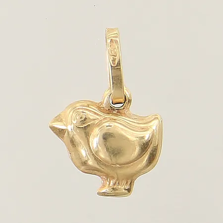 Hänge fågel 15x10,8mm 18K Vikt: 0,8 g