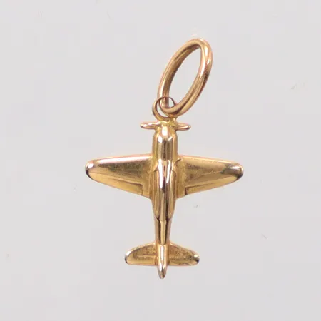 Hänge flygplan längd 2cm, bredd 12,3mm, 18K Vikt: 1 g