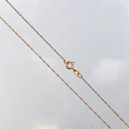 Kedja Singapore 46cm, bredd: 1mm, 18K Vikt: 1,1 g