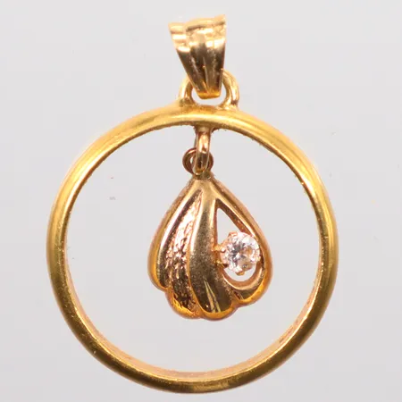  Hänge ring 23K detaljer i 18K  Vikt: 5,9 g