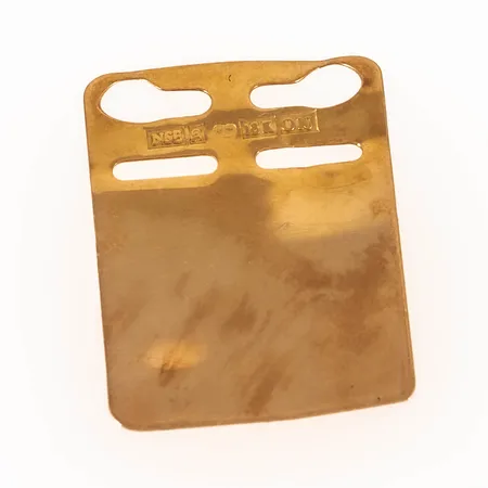 Hänge ID-Bricka med personlig gravyr, slitage, ojämnheter, 18K 2,0g. 