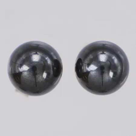 Örhängen med hematiter Ø8,3mm, silver 925/1000 Vikt: 3,4 g