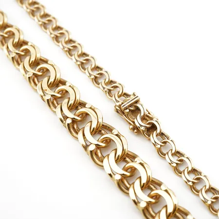 Collier dosserad bismarck, 6mm-12mm, 18k Vikt: 67,1 g