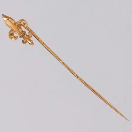 Slipsnål Fransk lilja, längd 60mm, bredd 11mm, 18K Vikt: 1,1 g