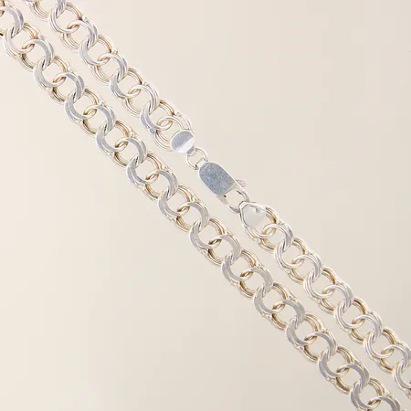 Collier Bismarck längd 46cm bredd 7,3mm silver 925/1000 Vikt: 21,3 g