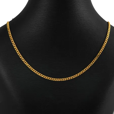 Halskedja Pansar, 18K guld, lås i 14K guld, massiv modell, längd 55,0 cm, bredd 2,7 mm, tjocklek 1,1 mm Vikt: 13,1 g