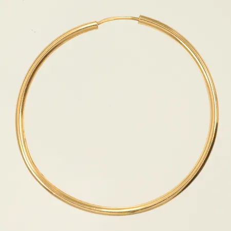 Udda örhänge creol Ø 36mm, bredd 1,5mm, 18K, 1,1g Vikt: 1,1 g