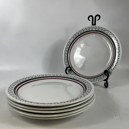6 Mattallrikar Bimbo Rörstrand, Ø24cm, porslin Skickas med postpaket.