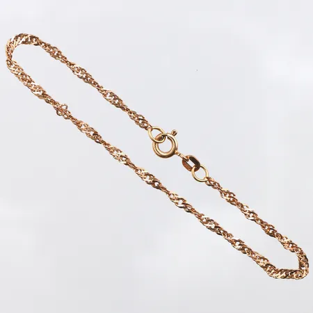 Armband Singapore 18cm, bredd: 2,5mm, Balestra, 18K Vikt: 2 g