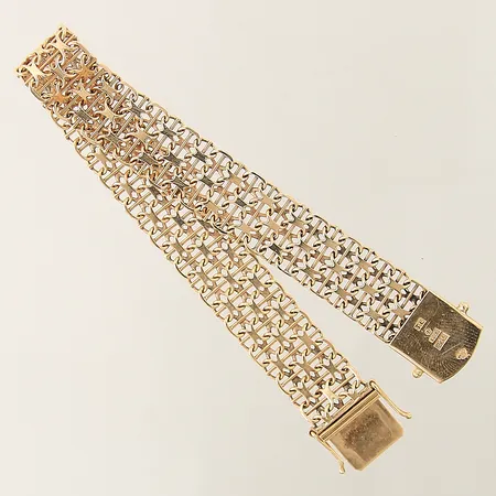Armband X-länk med stav längd 18,5cm bredd 12,3mm 18K Vikt: 17,9 g