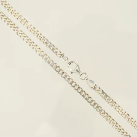 Halskedja Pansar längd 50,5cm, bredd 4mm, Silver 925/1000, 19,1g Vikt: 19,1 g