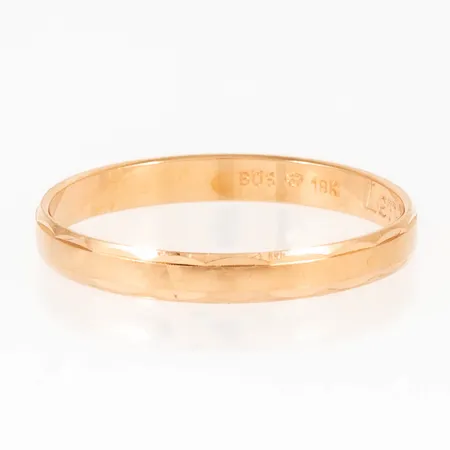 Ring Schalins mönster stl:21 bredd 3mm, höjd 0,9mm, gravyr, 18K 2,2g. 