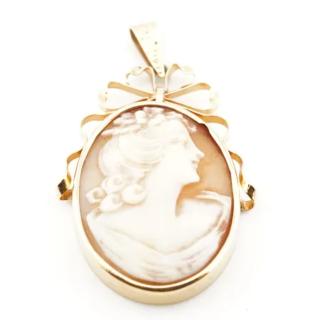 Hänge m camé, 45mm x 30mm, 18k Vikt: 6,2 g