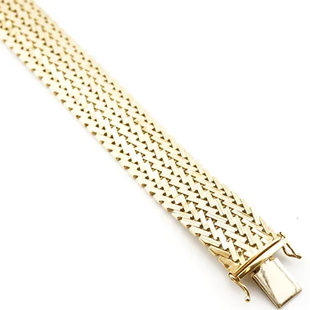Armband, 19cm, bredd 15mm, 18k Vikt: 51 g