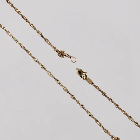 Kedja Singapore defekt längd: ca 43cm bredd: ca 1mm 14K Vikt: 2,8 g