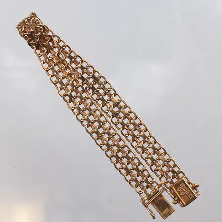 Armband x-länk 19cm, bredd: 9,3mm, 18K Vikt: 15,4 g