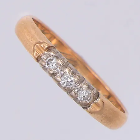 Ring diamanter 3 x ca 0,02ct stl:16¼, 14K Vikt: 2 g