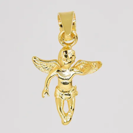 Hänge ängel längd 18mm, bredd 11mm, 18K. Vikt: 0,9 g