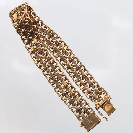 Armband x-länk 20cm, bredd: 12,2mm, italienska stämplar, 18K Vikt: 36,5 g