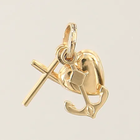 Hänge tro hopp kärlek 13x6mm 18K Vikt: 0,5 g