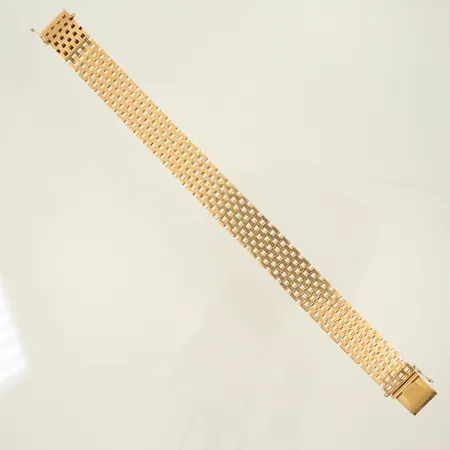 Armband Korridorlänk ca 19,5cm bredd ca 15mm, 18K, 37,2g Vikt: 37,2 g
