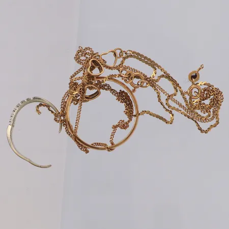 Ringar, kedjor, av, defekt, gravyr, 18K Vikt: 15,4 g