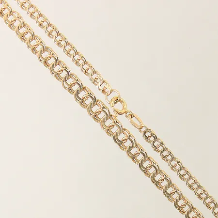 Collier doserad Bismarck längd 45cm bredd 3,5-5,5mm 18K Vikt: 12,1 g