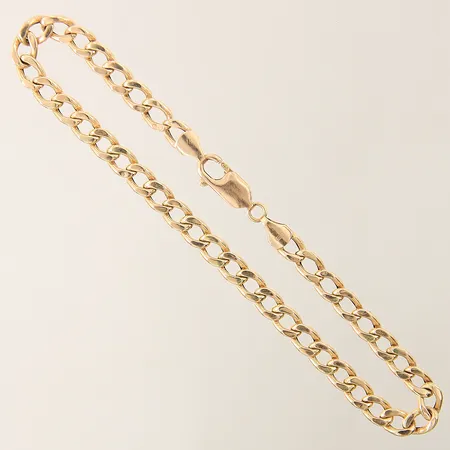 Armband Pansar GHA längd 22cm bredd 5mm ihåligt buckligt 18K Vikt: 6,1 g