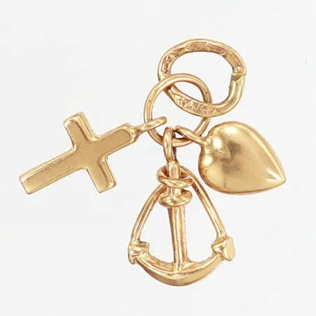 Hänge tro hopp & kärlek ca 14mm, 18K Vikt: 0,7 g