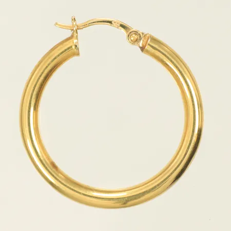 Udda örhänge creol, ihålig, Ø 27mm, bredd 3mm, 18K, 1,7g Vikt: 1,7 g