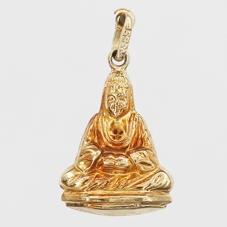 Hänge längd 22mm, bredd 12mm, ihålig, 14K Vikt: 0,7 g