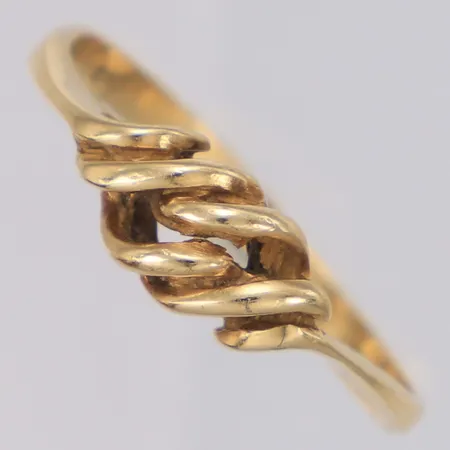 Ring stl:17½, bredd 5,5mm, 14K  Vikt: 1,7 g