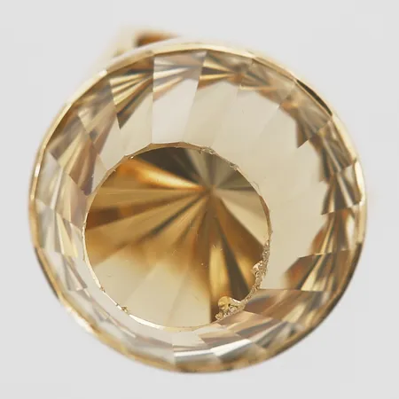 Ring med citrin Hellström & Åhrling Stockholm år 1966, stl:17½, bredd 5-21mm, skenans höjd 23mm, nagg på sten, 18K Vikt: 16,6 g