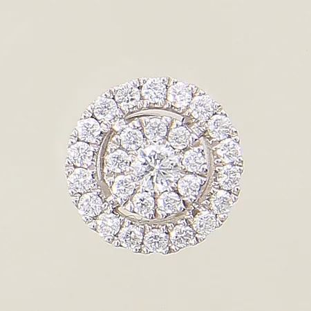 Hänge med diamanter 1 x ca 0,05ct 28 x ca 0,01ct GHA Ø9,6mm, vitguld 18K Vikt: 1,1 g