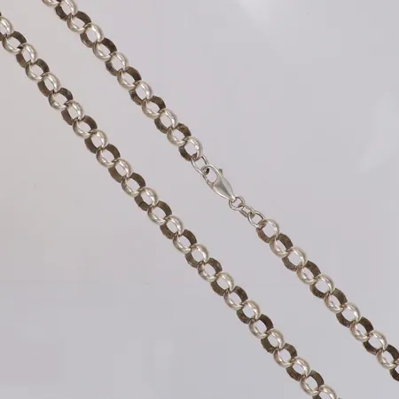 Kedja Ärtlänk längd 38,5cm, bredd 6,5mm, mindre bucklor, silver 925/1000 Vikt: 21,8 g
