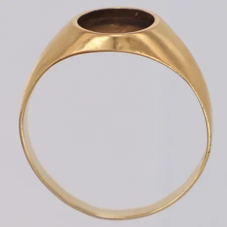 Klackring stl:20, bredd 12mm, sten saknas, 18K  Vikt: 3,1 g