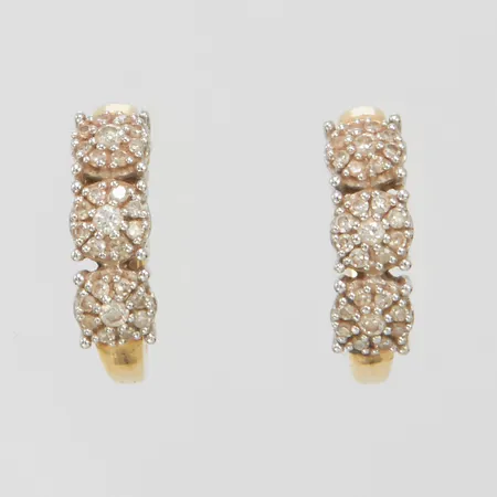 Örhängen creoler med diamanter 54 x ca 0,005-0,01ct Ø14,5mm, 18K Vikt: 2,4 g