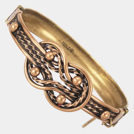 Stelt armband Kalevala, ca 60x50mm, bredd ca 10-19mm, brons