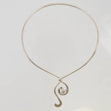 Stelt collier Alton ca 40cm etui, 925/1000 Silver 27,3g.