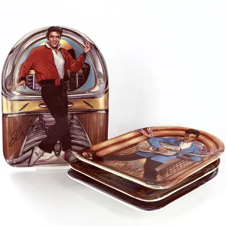 4 samlartallrikar, Elvis, höjd 22cm, bredd:16,2cm, limited edition