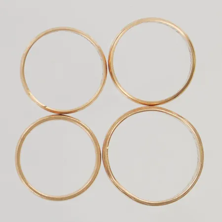 4 Ringar defekt/gravyr, 18K 12,4g.
