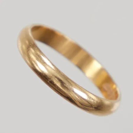 Ring slät stl:19, bredd 3,5mm, gravyr, 18K Vikt: 3,5 g
