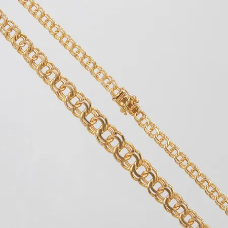 Collier doserad Bismarck längd 46cm, bredd 5-9mm, 18K Vikt: 33 g