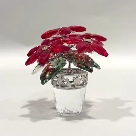 Glasprydnad Swarovski Poinsettia höjd 8cm inga tillbehör