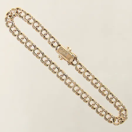 Armband Bismarck längd 17,5cm bredd 4,9mm något slappt lås 18K Vikt: 7,7 g