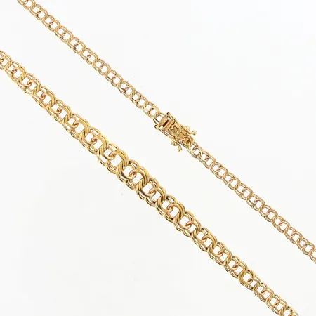 Collier Bismarck längd 44cm, bredd ca 4-7mm, 18K Vikt: 14,2 g